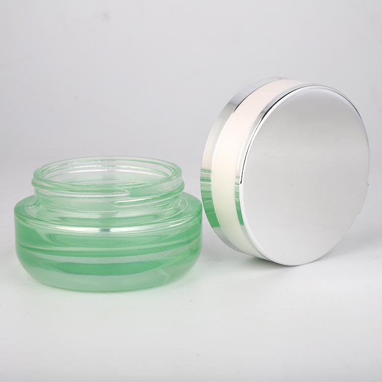 Clear 30g glass Cosmetic jar 50g empty glass round Cosmetic jar