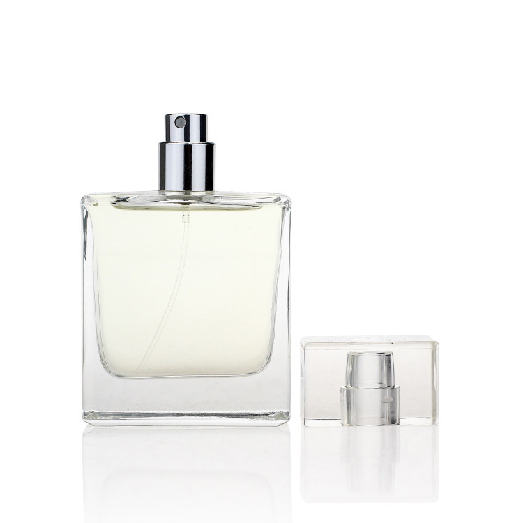 Clear 30ml 50ml perfume bottle glass atomiser bottles with screw spray pump