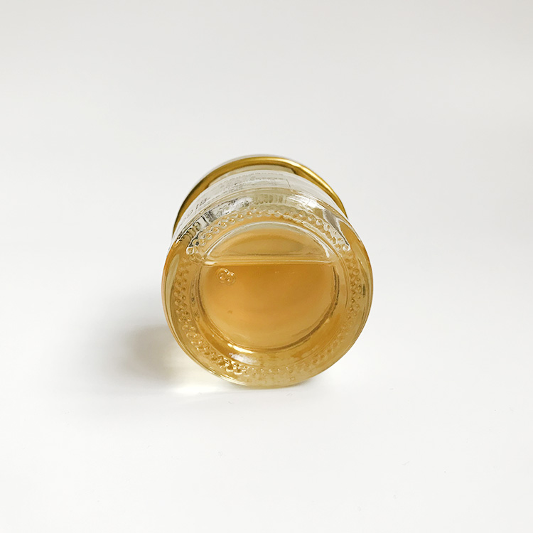 Clear 35 ml Wide Mouth round mini glass jar for honey