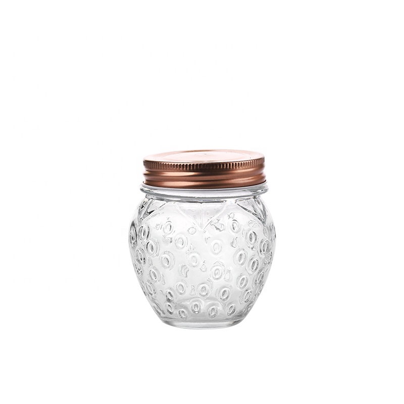 Clear 500ML 750ML 1000ML 1L Glass Bottle Honey Storage Jar Glass Canister for Dried Spices Tea with Airtight Metal Lid