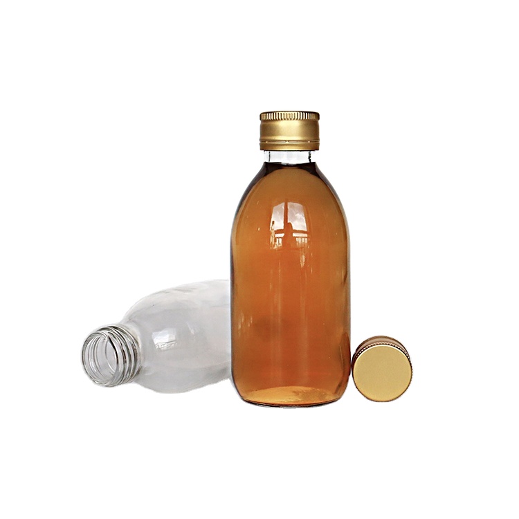 Clear 50ml Glass Small Energy Drink Bottle With Tamper Evident Cap For Juice Detox Shot