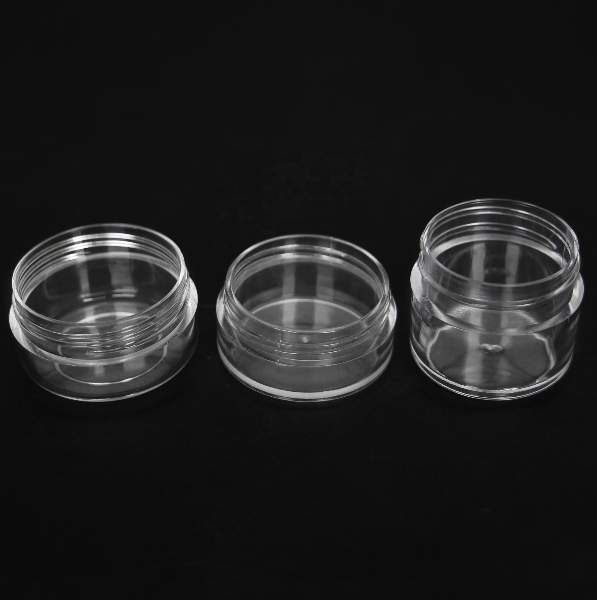 Clear 5g 10g 15 Gram 20g Plastic Pot Jars Cosmetic Containers With White Lids
