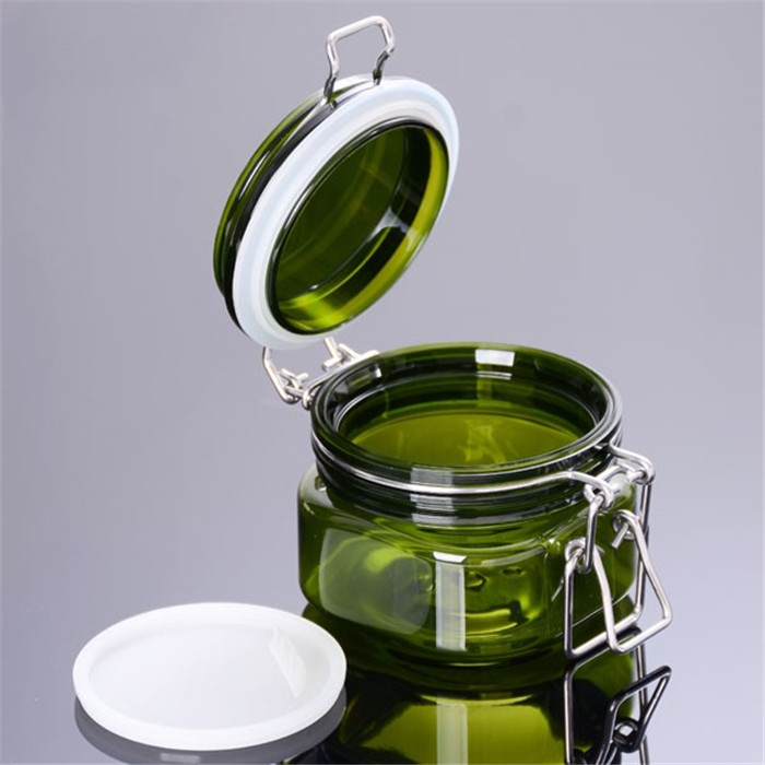 Clear 750ml plastic air tight stash jar odorless smell proof