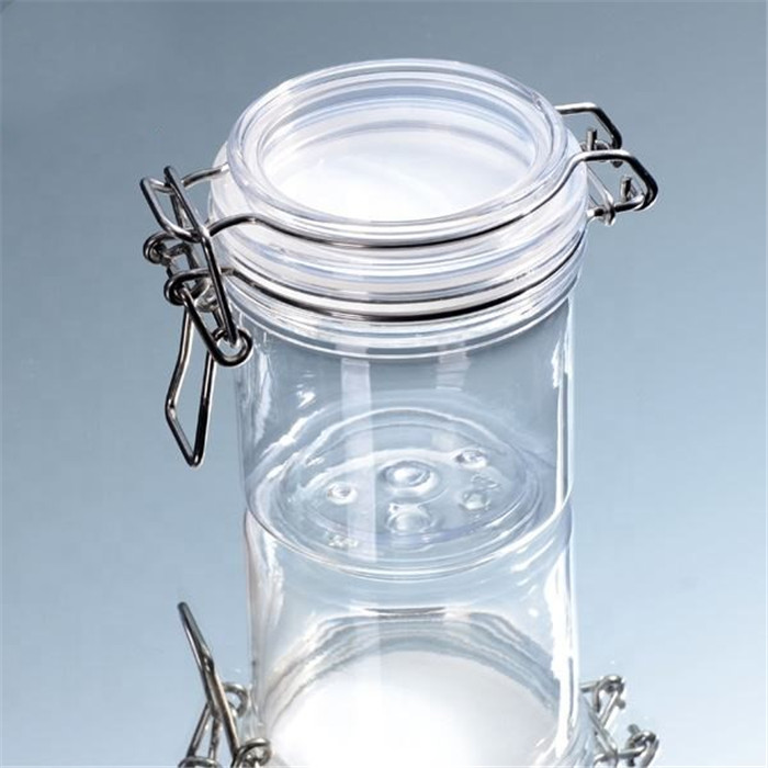 Clear 750ml plastic air tight stash jar odorless smell proof
