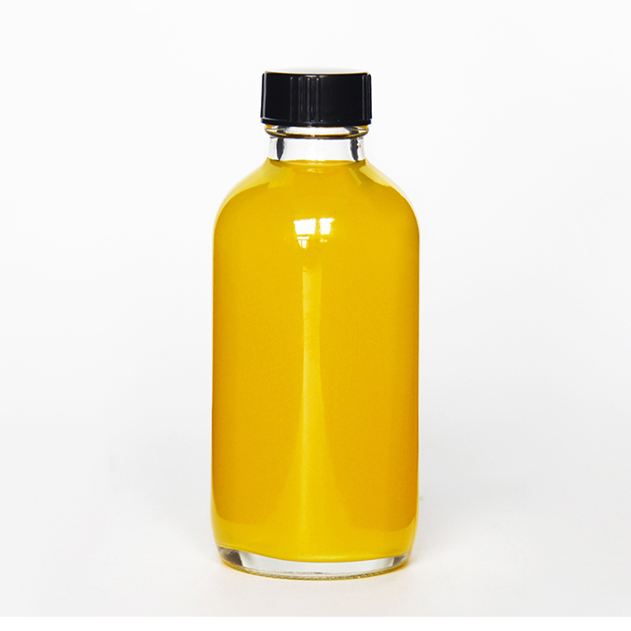 Clear 8oz Kombucha Juice Round Bottle With Poly-Seal Lined Screw Lid