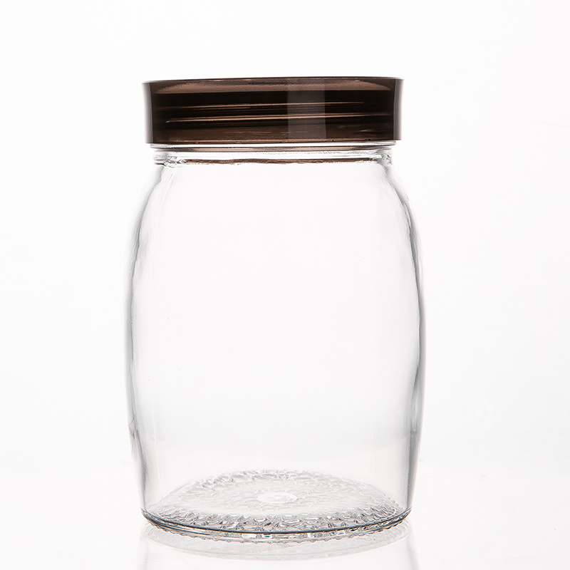 Clear Airtight Kitchen Jars 750ml Wholesale Food Cookie Candy Spice Glass Storage Jar with Lid