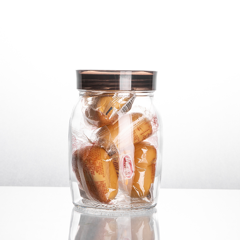 Clear Airtight Kitchen Jars 750ml Wholesale Food Cookie Candy Spice Glass Storage Jar with Lid