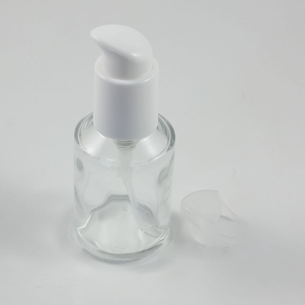 Clear/Amber/Clear Frosted 60ml Bottle Lotion Cosmetic with White Pump