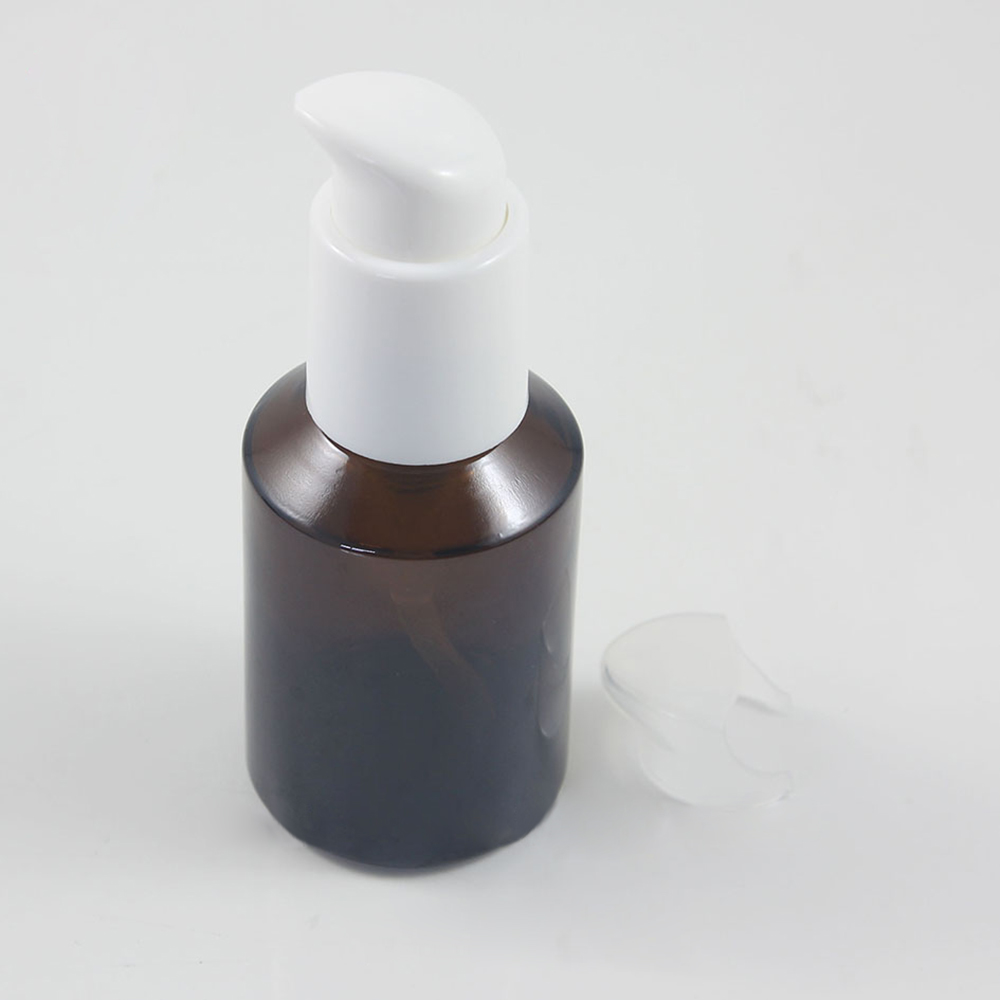 Clear/Amber/Clear Frosted 60ml Bottle Lotion Cosmetic with White Pump