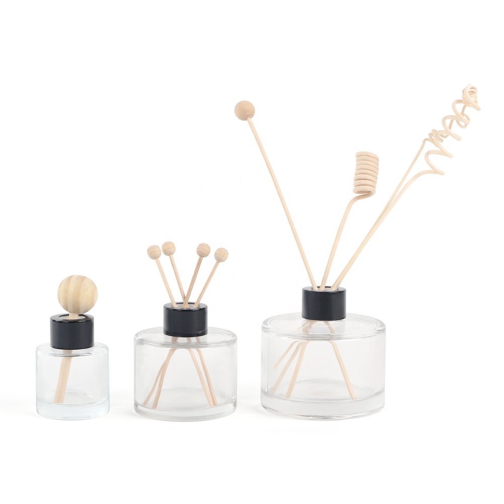 Clear Attar Oil Cylinder Perfume Diffuser Empty Bottle 50ML Glass