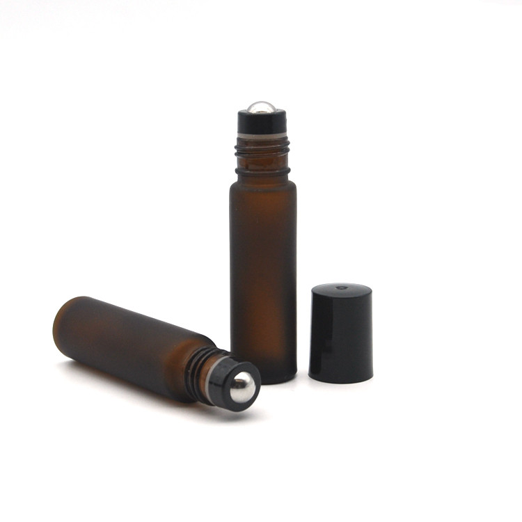 Clear Blue Amber 10ml Glass Roll On Bottles with New Style Stainless Steel Roller Ball for Essential Oils