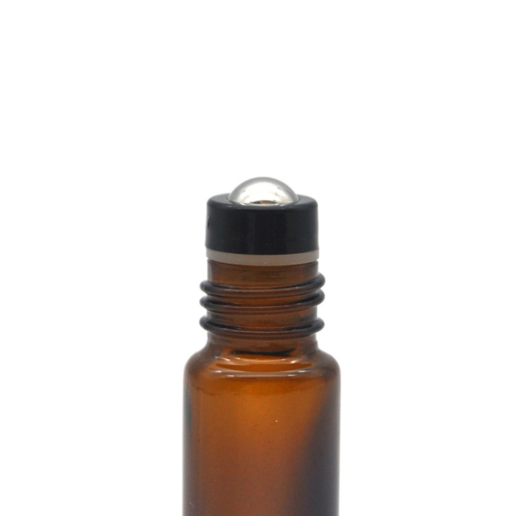 Clear Blue Amber 10ml Glass Roll On Bottles with New Style Stainless Steel Roller Ball for Essential Oils