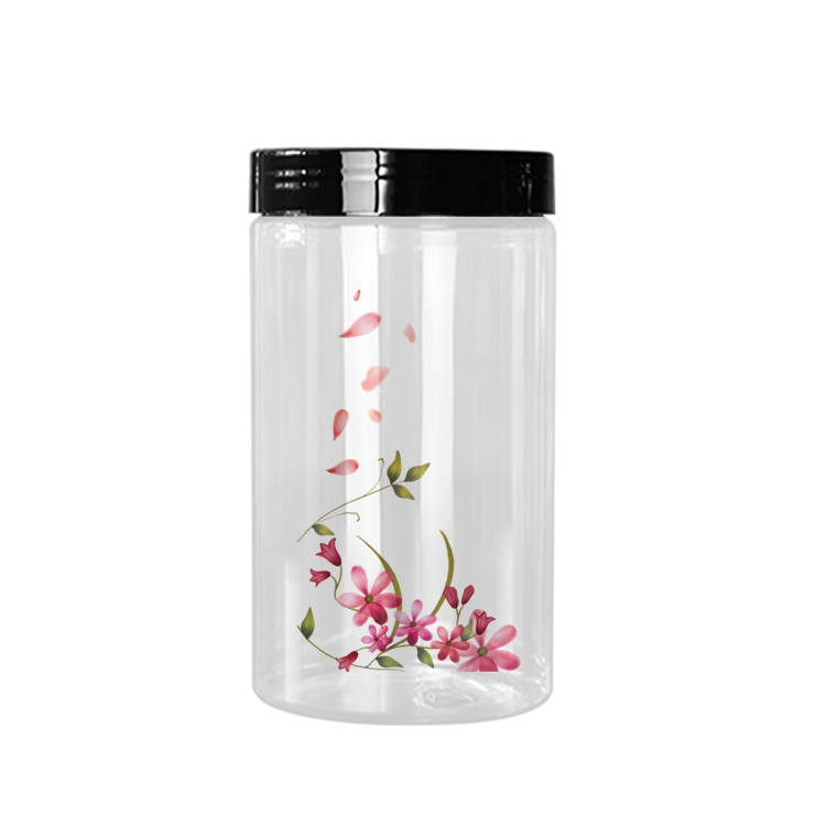 Clear Body Scrub Butter Plastic Container amber jars 8 oz