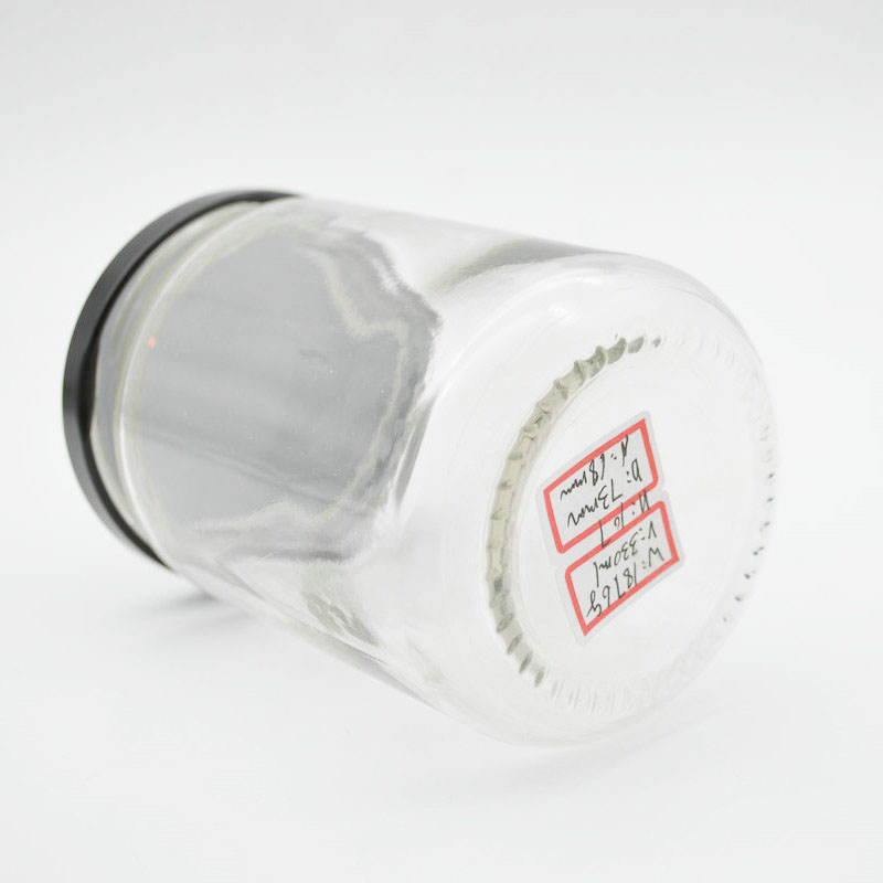 Clear Cheap round customized honey jars glass unique for jam / decorative honey jars
