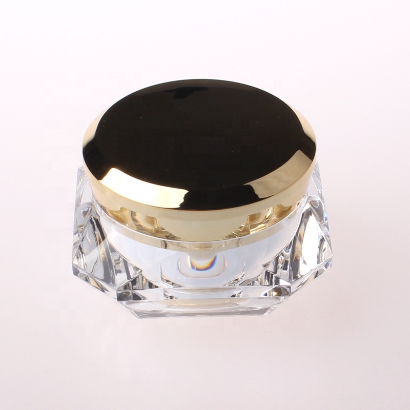 Clear Crystal Diamond Cosmetic Jar, Skin Care Cream Packaging