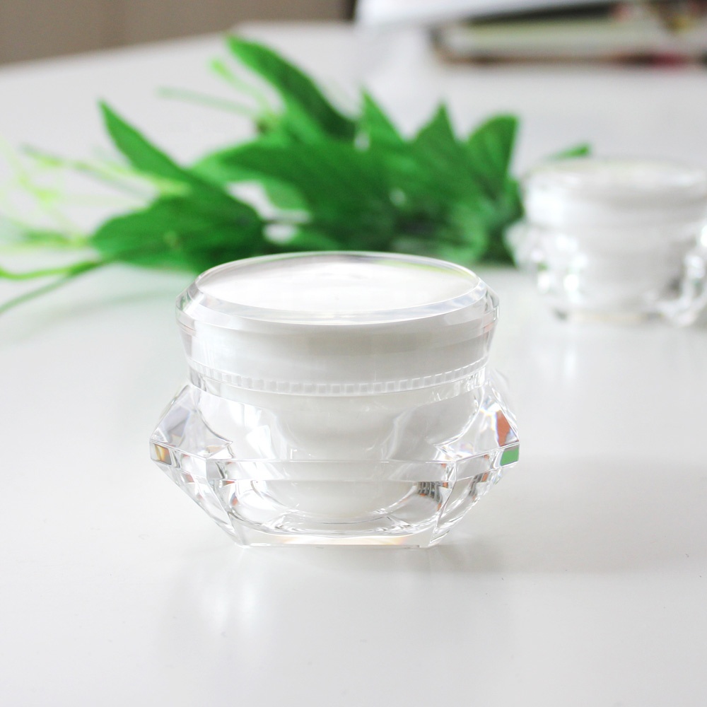 Clear Crystal Diamond Cosmetic Jar, Skin Care Cream Packaging