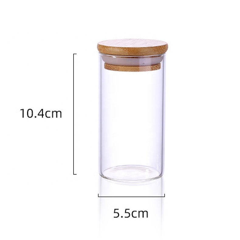 Clear Custom Empty Fancy Bottle Storage Set Cookie Coffee Cylinder Food Container Glass Jar