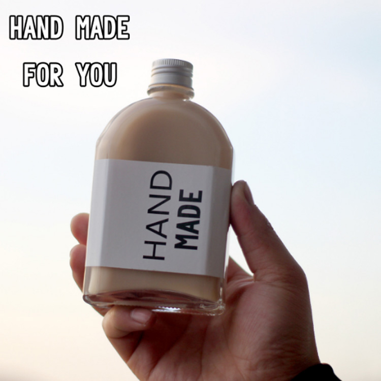 Clear Design Juice Jar Cold Brew Coffee Beverage Wine Drinking Milk Flat Water Glass Bottle