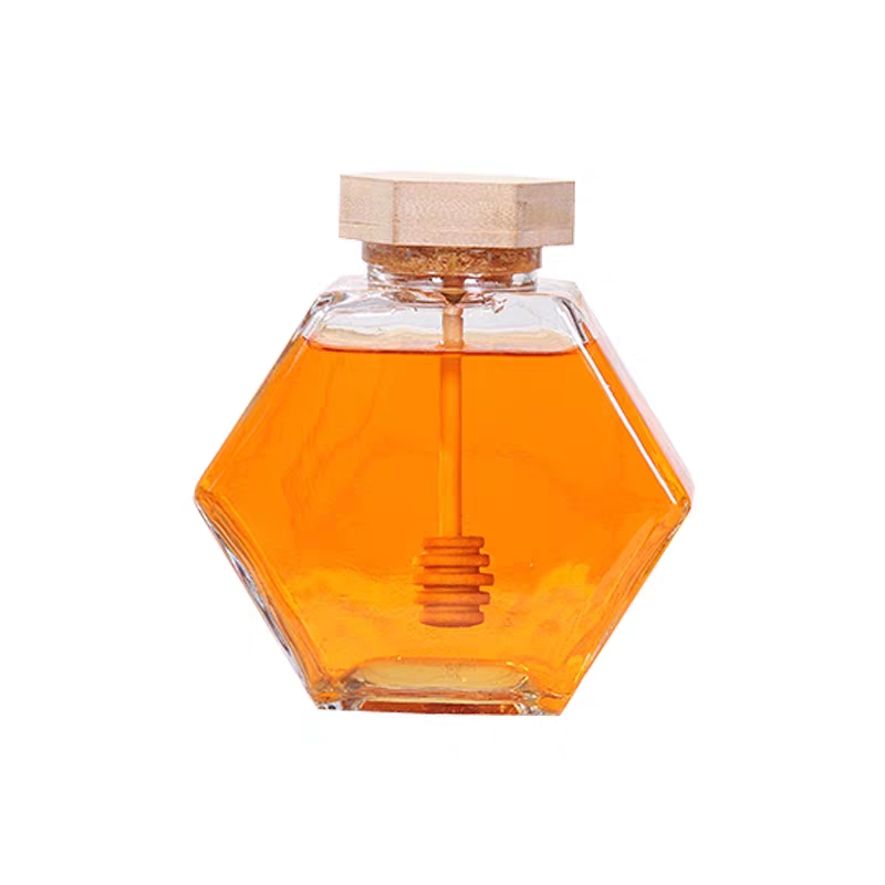 Clear Empty 220ml 380ml High Quality Food Grade Glass Honey Jam Jar Storage Container