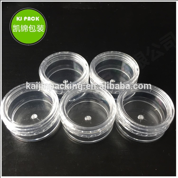 Clear Empty 3 Gram/ 3ML Plastic Pot Jars,5g Cosmetic Containers With Lids