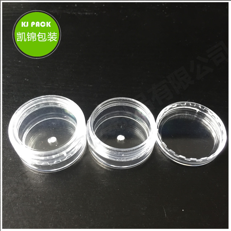 Clear Empty 3 Gram/ 3ML Plastic Pot Jars,5g Cosmetic Containers With Lids