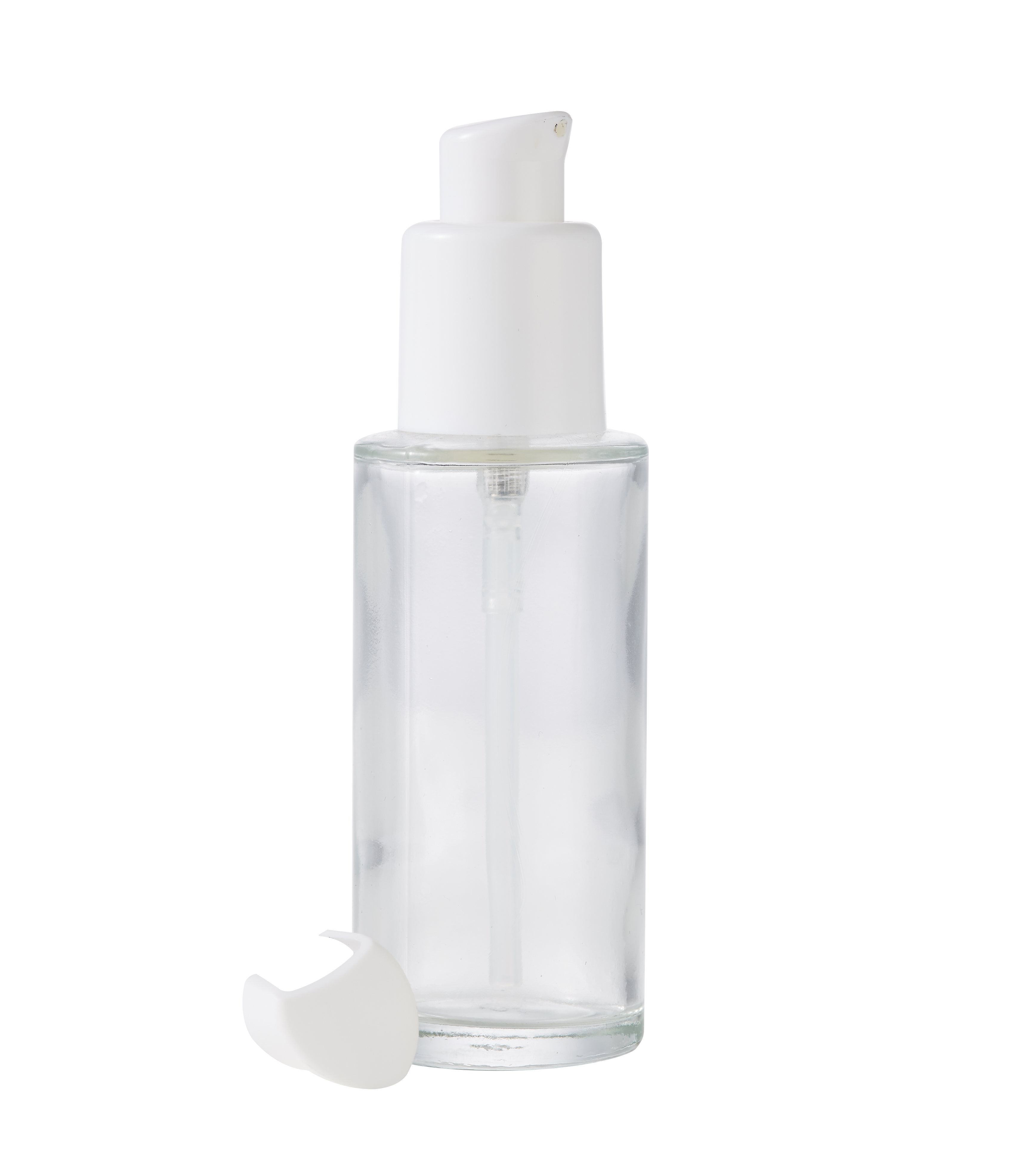 Clear Empty 50ml Pump Sprayer Skin Care Cream Serum Lotion Cosmetics Containers Glass Bottle