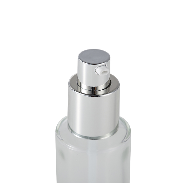 Clear Empty 50ml Pump Sprayer Skin Care Cream Serum Lotion Cosmetics Containers Glass Bottle