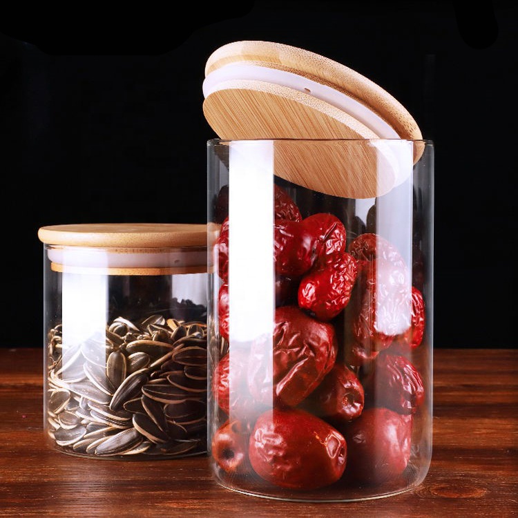 Clear Empty Big Borosilicate Coffee Food Storage Blown Cookie Cheap Glass Candy Jar