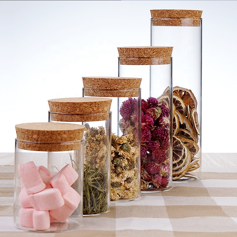 Clear Empty Borosilicate Coffee Food Candy Cookie Storage 40ml 50 Ml Glass Jar 30ml