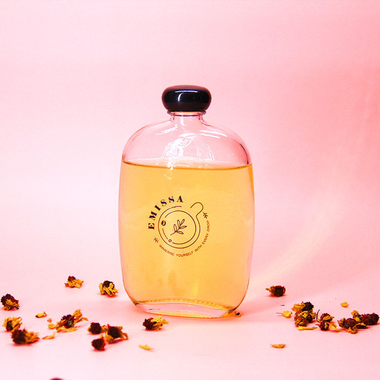 Clear Empty Flat 200Ml 250Ml 350Ml Cold Brew Coffee Juice Bottle Beverage Wine Drinking Milk Water Glass Bottle