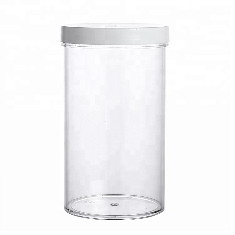 Clear Empty Slime wide-mouth PS plastic Storage Jars Containers