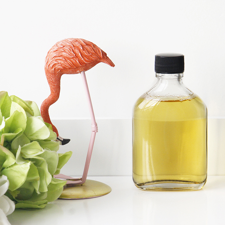 Clear Glass 100ML Long Neck Hip Flask For Bitter Beer Coffee Packaging