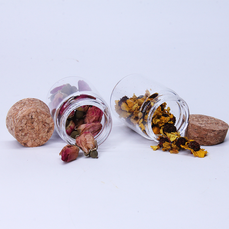 Clear Glass Ampoules Vials Borosilicate Glass Bottle Glass Jar With Wooden Cork Lid