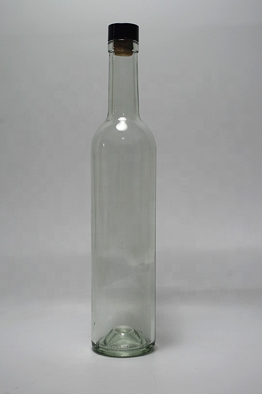 Clear Glass Bottle With Corked Wooden Cap For Red White grape Ice Wine Liquid And Customer Logo Acceptable