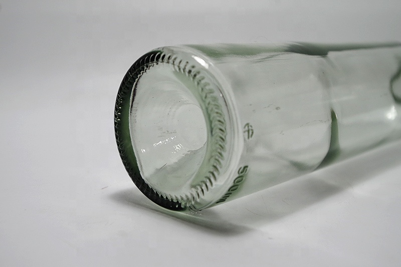 Clear Glass Bottle With Corked Wooden Cap For Red White grape Ice Wine Liquid And Customer Logo Acceptable