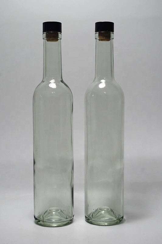 Clear Glass Bottle With Corked Wooden Cap For Red White grape Ice Wine Liquid And Customer Logo Acceptable