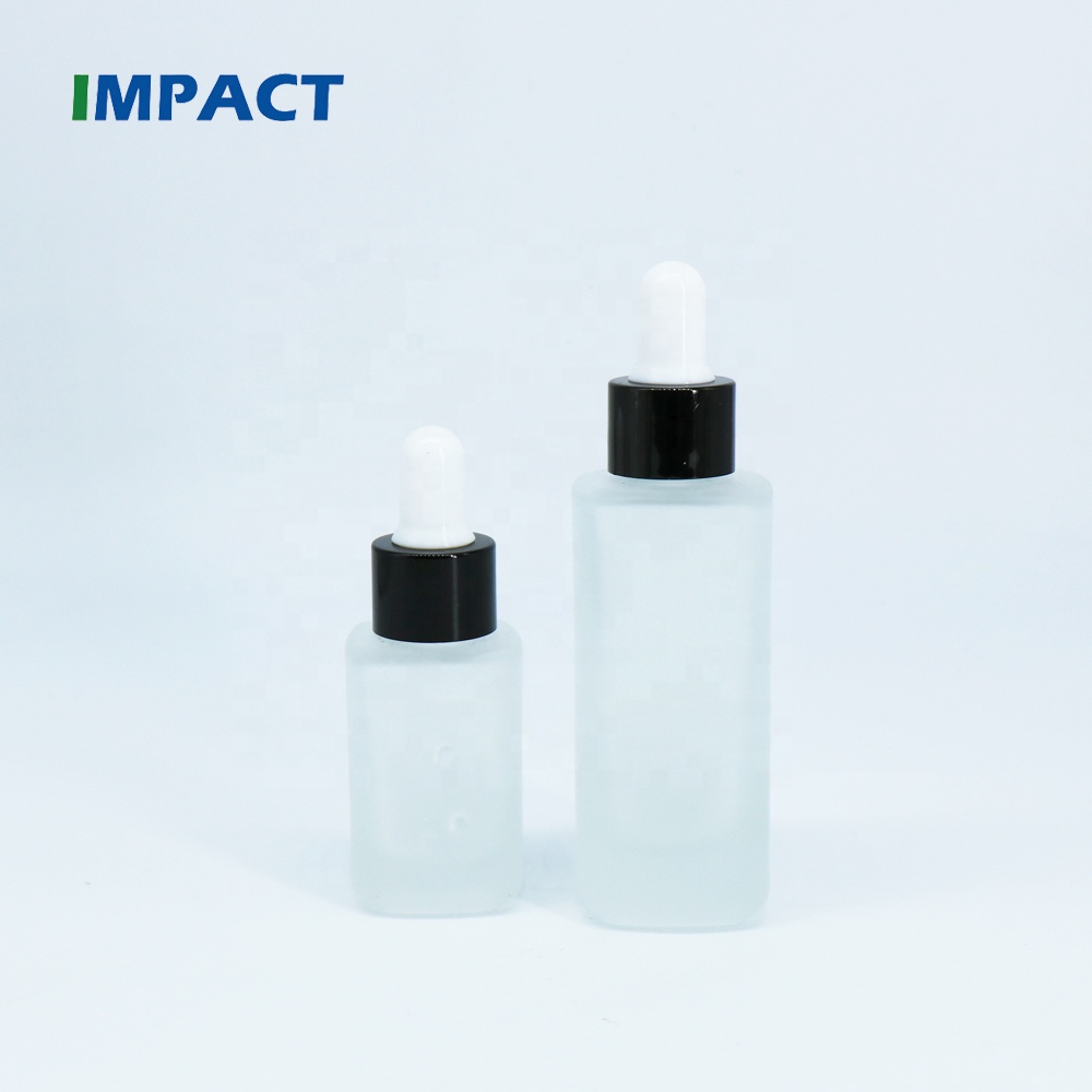 Clear Glass Bottle with Custom Color  Dropper