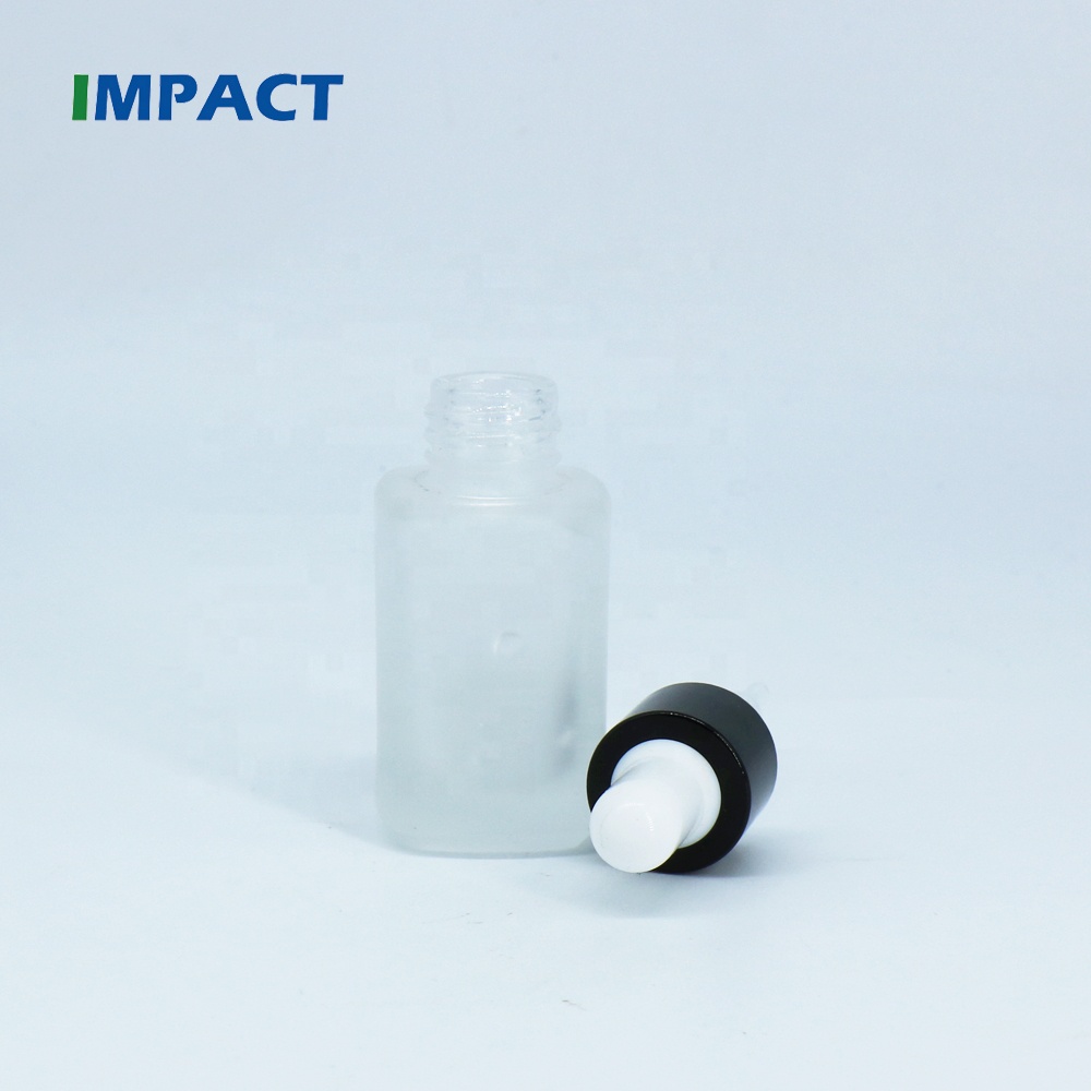 Clear Glass Bottle with Custom Color Dropper