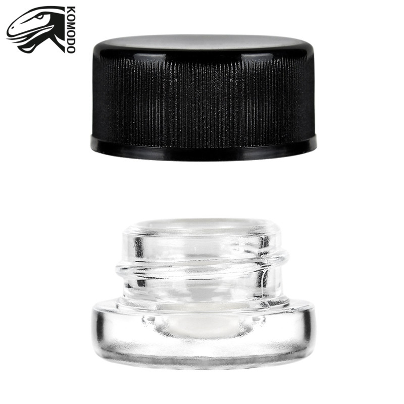 Clear Glass Empty Refillable Cosmetic Jars Face Cream Lip Balm Storage Container Pot Bottle With Silver Screw Lid And
