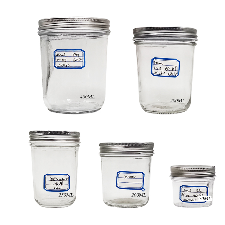 Clear Glass Food Grade Seal Wholesale Glass Mason Jam Honey Jar