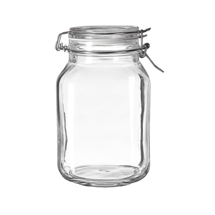 Clear Glass Jar with 85 mm Gasket, 2 Liter