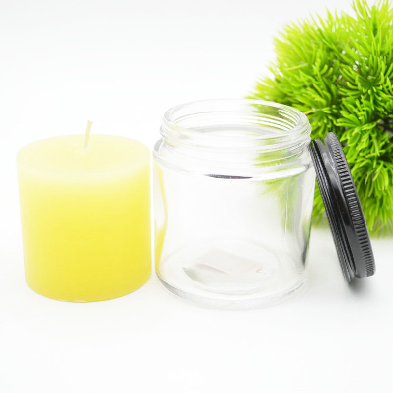 Clear Glass  Jars 3 Oz  120 ml Glass Candle Container with Lid