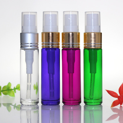 Clear Glass Roll On Bottle With Metal Roller Ball 10ml For Essential Oil Perfume Frosted Glass Bottle With Screw Cap