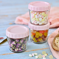 Clear Glass Sealed Jar Canister Food Storage Container 3pcs/set
