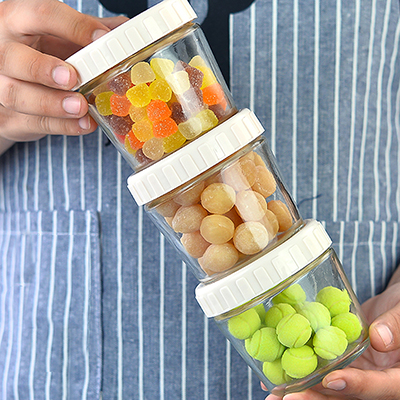 Clear Glass Sealed Jar Canister Food Storage Container 3pcs/set