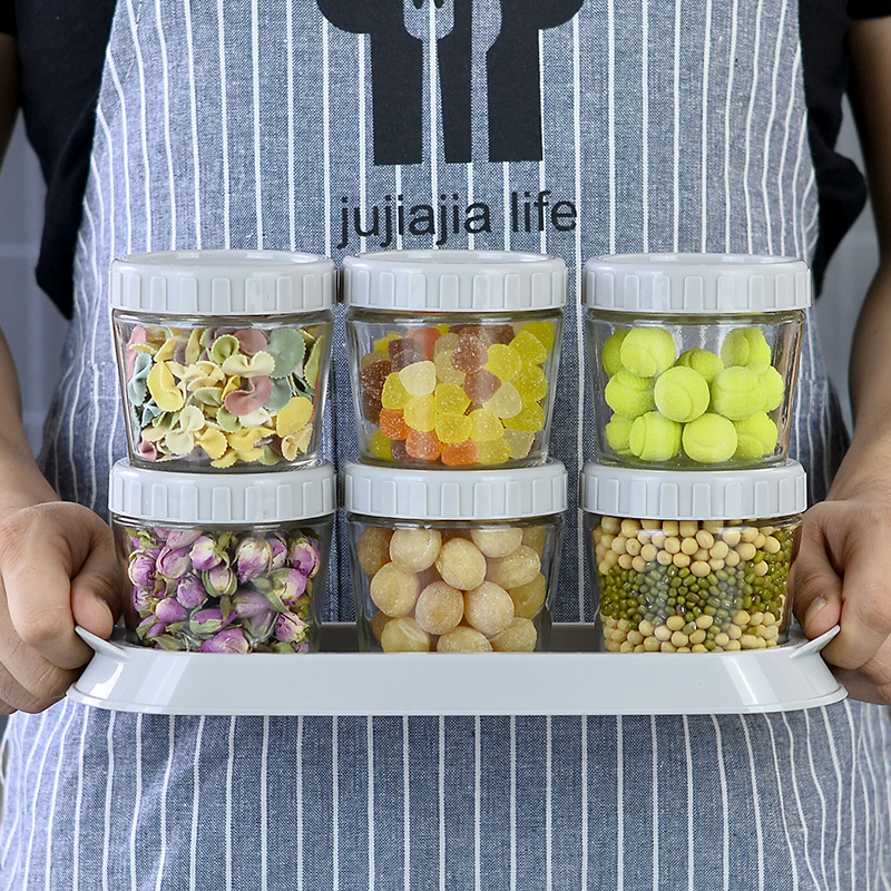 Clear Glass Sealed Jar Canister Food Storage Container 3pcs/set