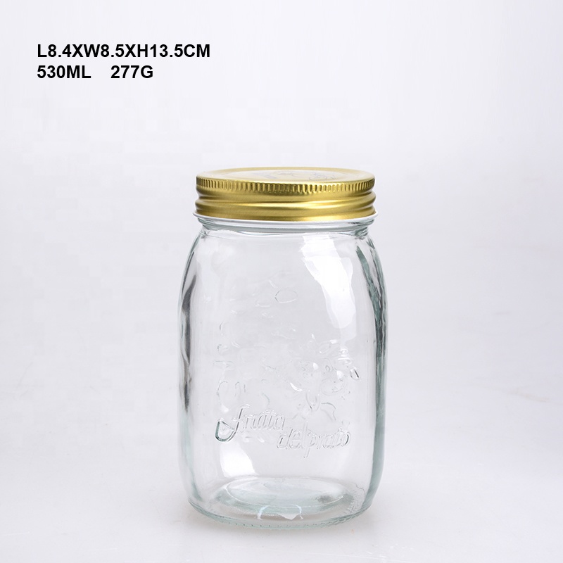 Clear Glass Storage Bottle / Jar