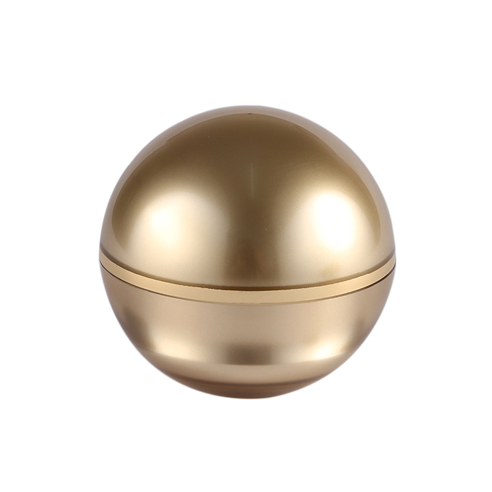 Clear Gold Round Empty Double Wall Cosmetic Plastic Jar, 5g 10g 30g 50g 100g Shimmery Gold PP Oval Jar for Cosmetic Packaging