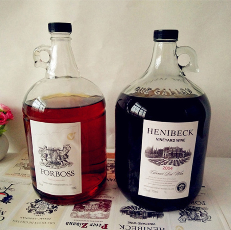 Clear Half Gallon Glass Clear Growler Jug Bottle for Wine Kombu cha Soda Cheap Sealed Jar For Beer