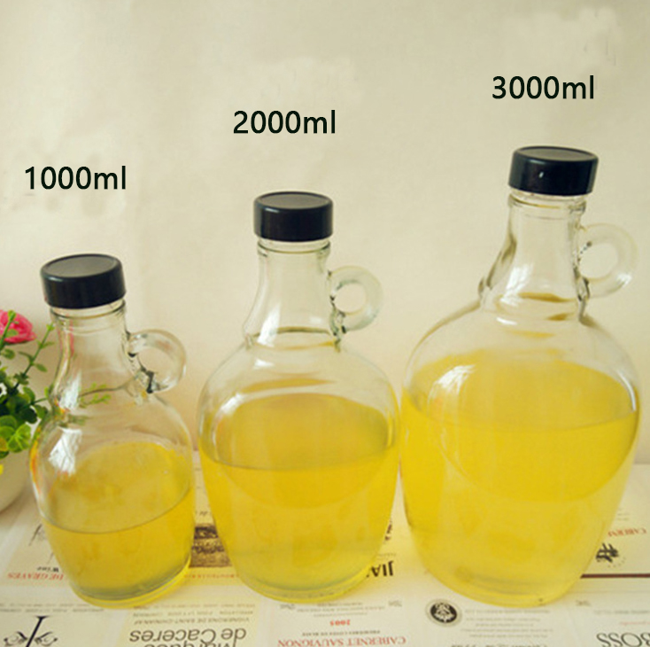 Clear Half Gallon Glass Clear Growler Jug Bottle for Wine Kombu cha Soda Cheap Sealed Jar For Beer